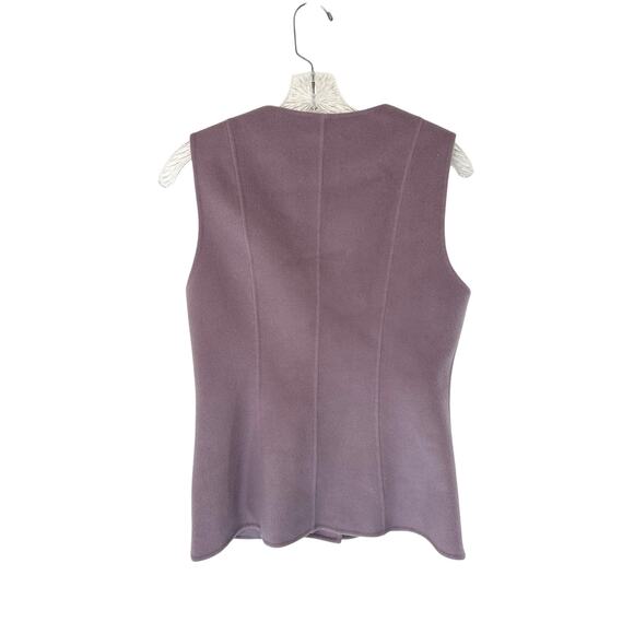 Fangyan Purple Wool Dressy Classy Rich Girl Luxury Button Front Vest Size 2 - Picture 7 of 9